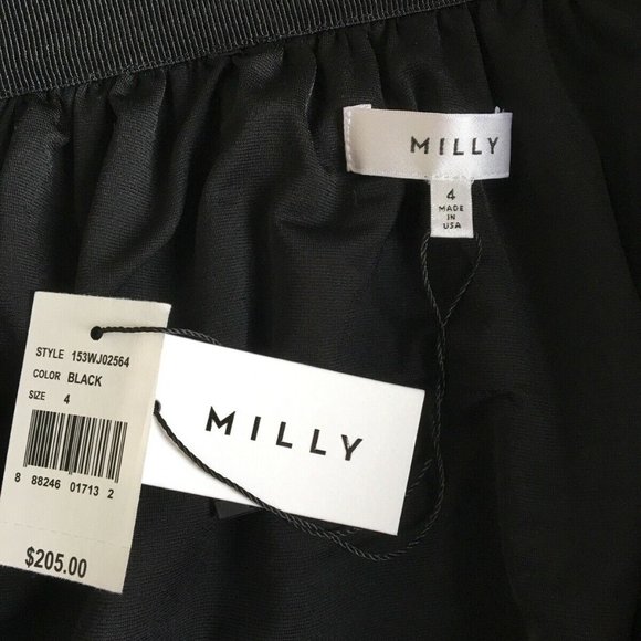 Milly Wool Blend Double Zipper Black Mini Skirt size 4 - Picture 6 of 11